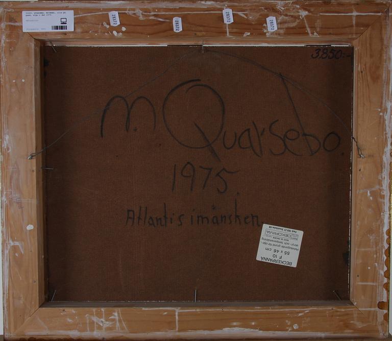 QVARSEBO, MICHAEL, olja på panå, sign o dat 1975.