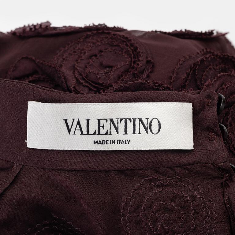 Valentino, a silk blouse, size 4.
