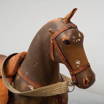 A first half of the 20th century wooden rocking horse.