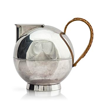 296. Sylvia Stave, a silver plated jug model 3470, C.G. Hallberg, Stockholm, 1930s.