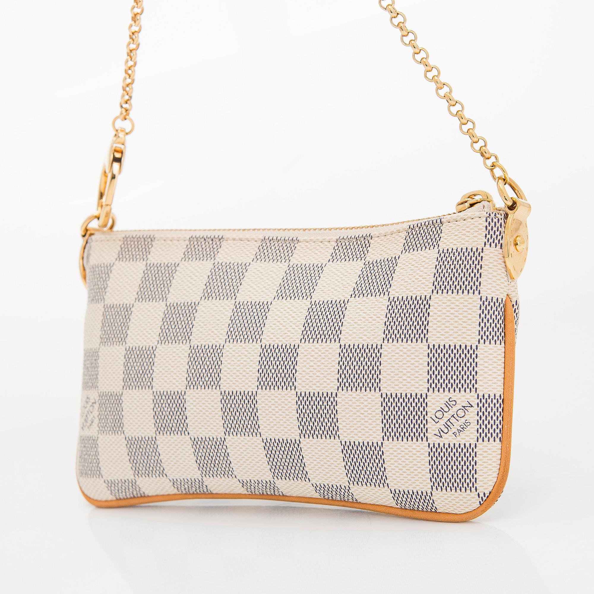 Louis Vuitton, a Damier Azur 'Milla MM Pochette' bag.