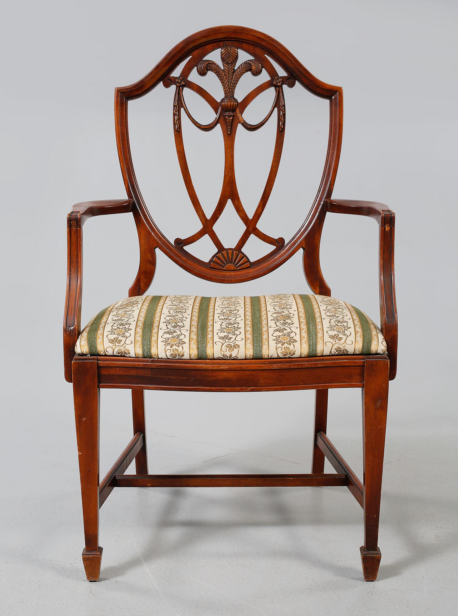 STOLAR, 6 st, engelsk stil, 1900-talets mitt.