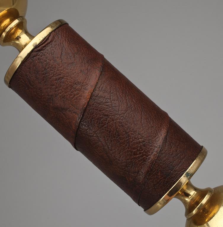 BORDSLAMPOR, ett par, mässing, 1970-tal.