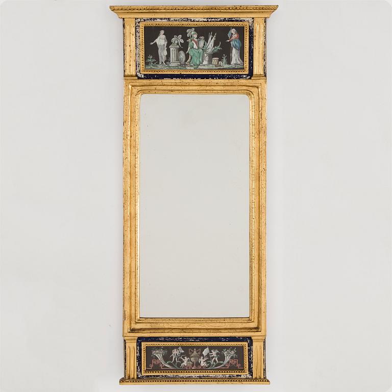 SPEGEL, av Nils Sundström (spegelmakare i Stockholm 1754-1781), daterad 177(?).