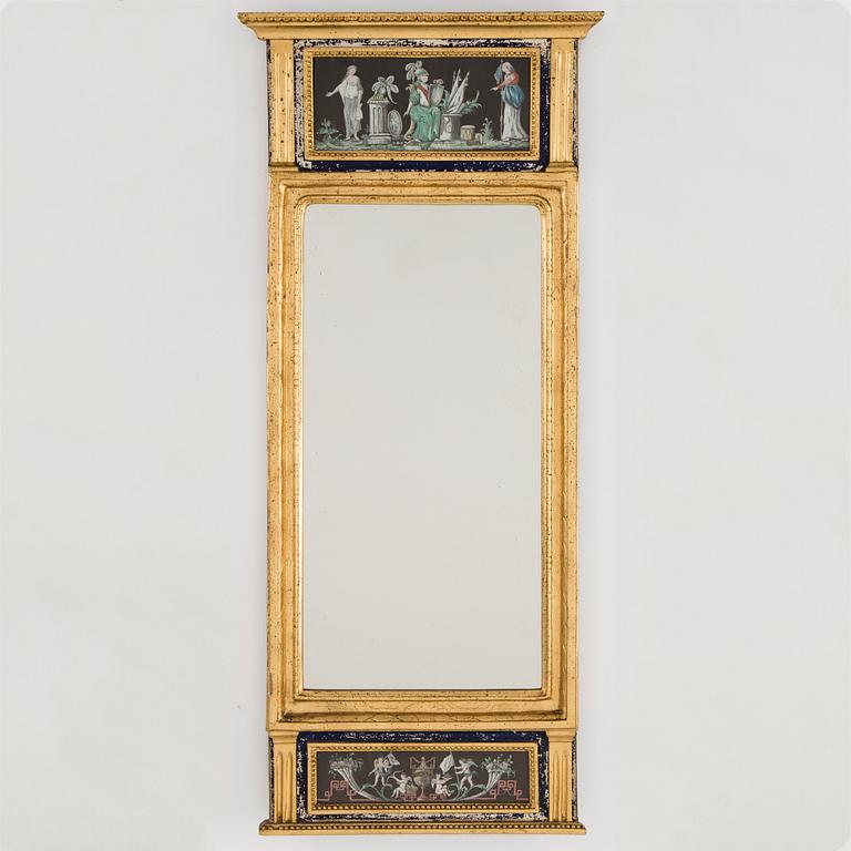 A wall mirror by Nils Sundström, dated 177(?).