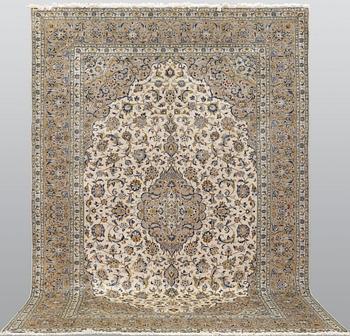 Rug, Keshan, cork wool, c. 349 x 243 cm.