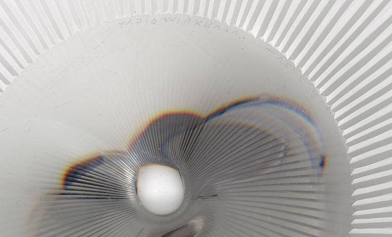 A Tapio Wirkkala glass bowl, Iittala, Finland 1956.