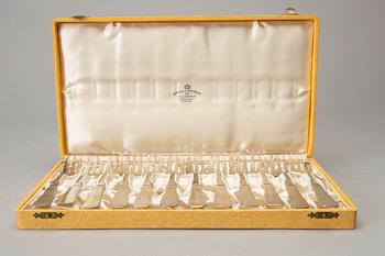 A Swedish 20th century 63 pcs of silver cutlery "Uppsala" mark of E Löfman Linköping 1980/90's total weight 2200 gr.