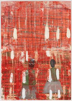 ANDERS WIDOFF, oil on plastic film on acrylic glas signed and dated 2004 on verso.