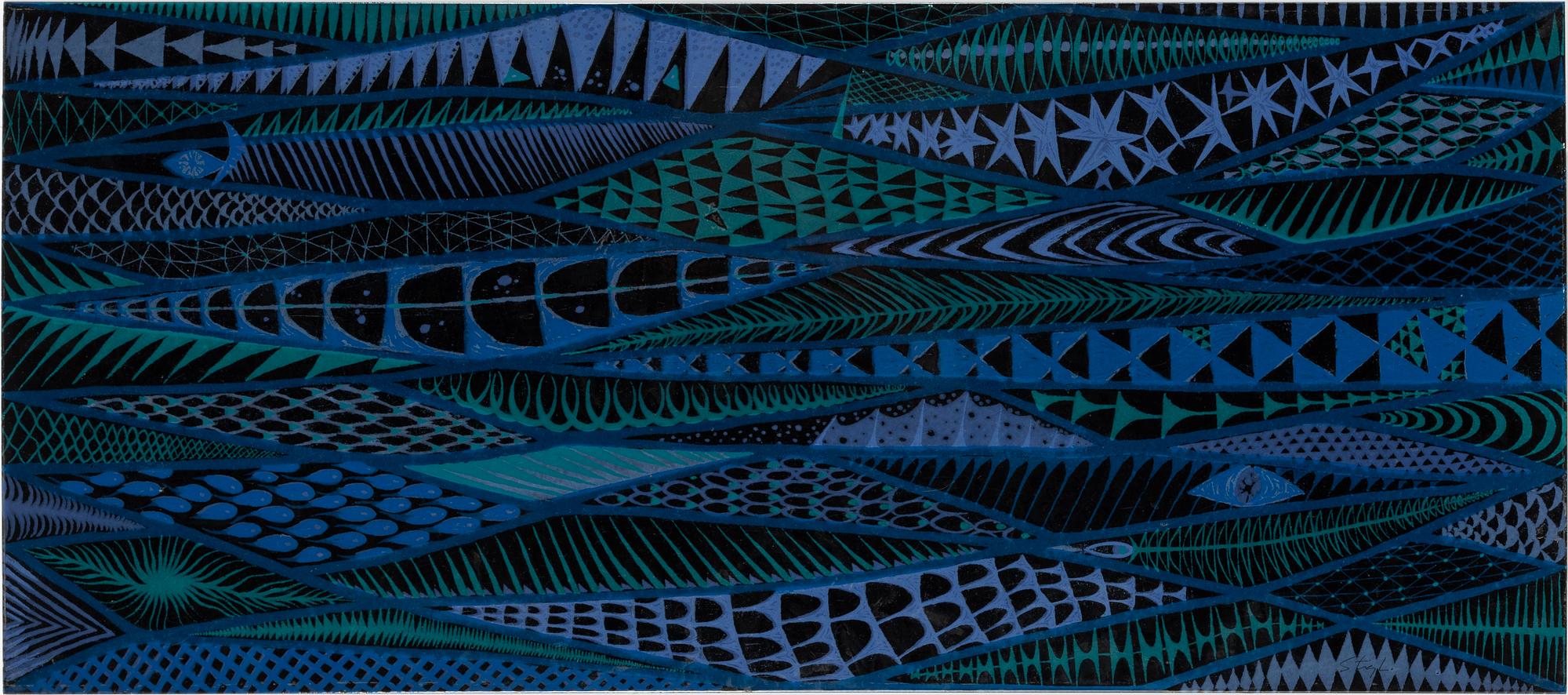 Stig Lindberg, skiva, emaljerad plåt.