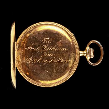 FICKUR, 18k guld, 1900-tal. Vikt 87 g.
