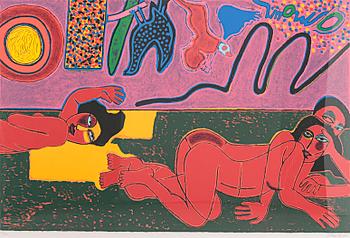 BEVERLOO CORNEILLE, färgserigrafi , signerad, daterad 2000 och numrerad 86/200.