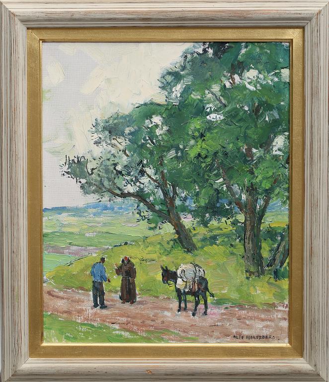 OLLE HJORTZBERG, olja på duk,