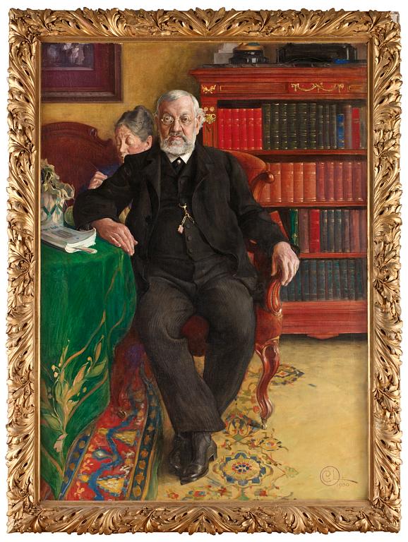 Carl Larsson, "Porträtt av Grosshandlare Wilhelm och Fru Emelie Josephson".