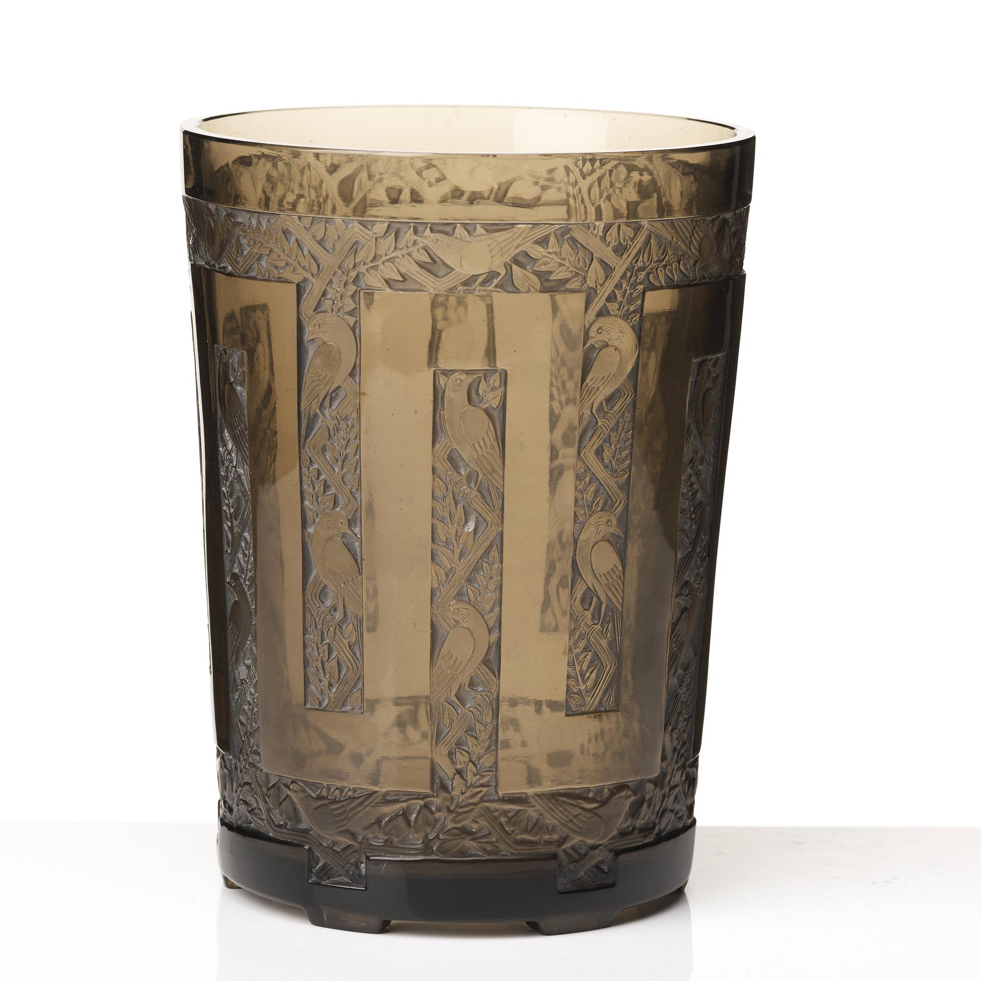 René Lalique, vas, "Grimpereaux", Frankrike 1920-30-tal, modell 987.