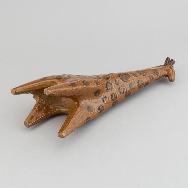 Lisa Larson, a stoneware figurine, 'Giraffe' from the series 'Stora Zoo' for Gustavsberg.
