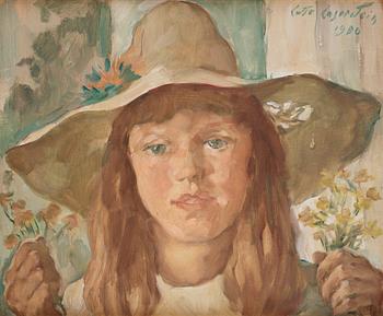 818. Lotte Laserstein, Girl in Straw Hat.