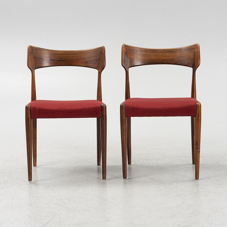 Stolar, 6 st, Bernhard Pedersen & son, Danmark, 1950/60-tal..