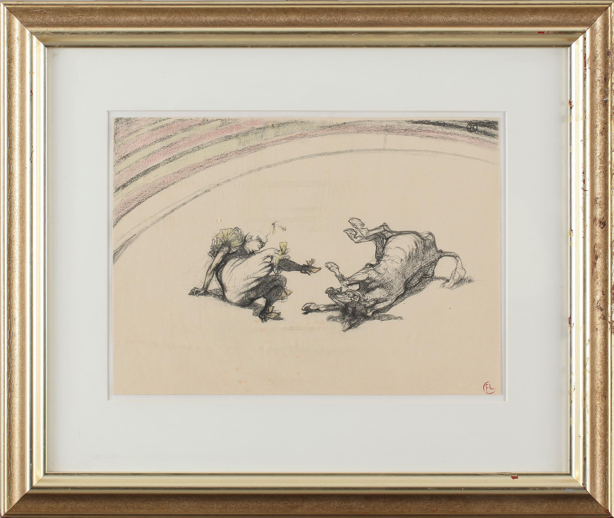 HENRI DE TOULOUSE-LAUTREC, efter, mapp med 17 st litografier, "Au Cirque", Librarie de France, 1900-tal.