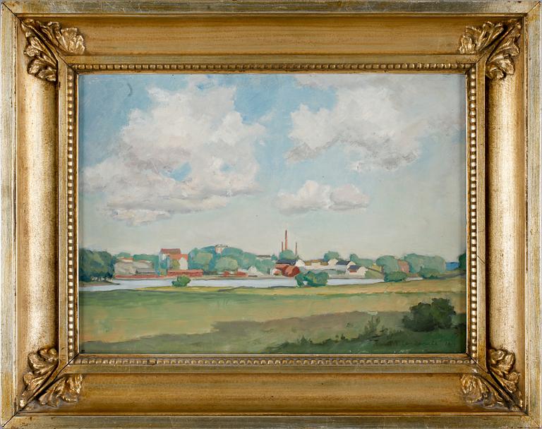 ERIK LINDWALL, olja på duk. Sign o dat 1919.