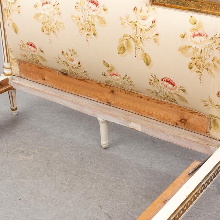 A Gustavian bed, late 18th century.
