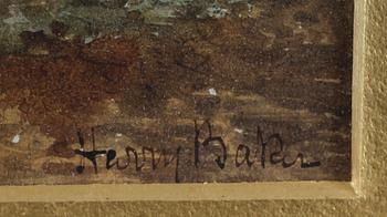 HARRY BAKER, akvarell, signerad.