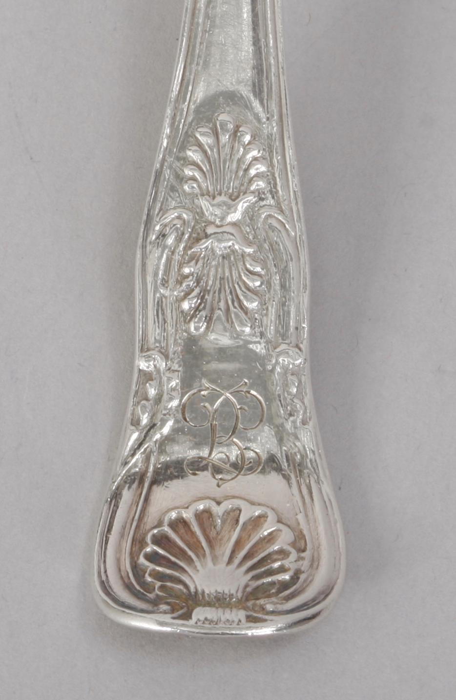 SKEDAR, 6st, silver, Anders Lundqvist Stockholm 1847 och 44.