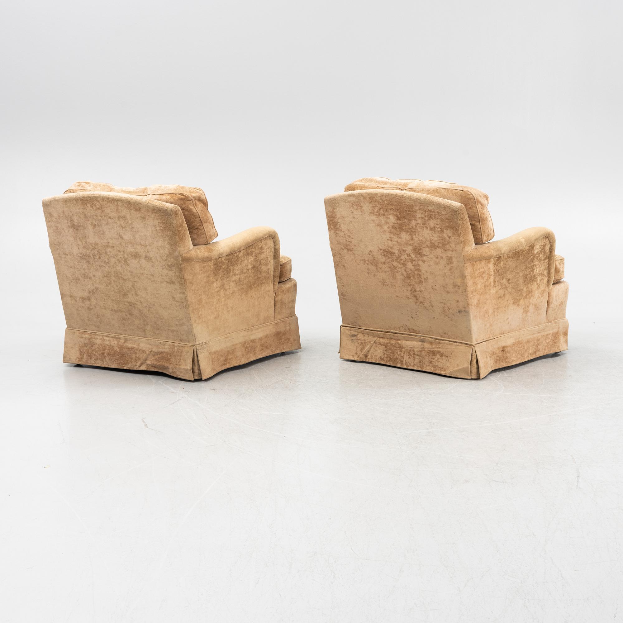 A pair of armchairs, second half of the 20th century.