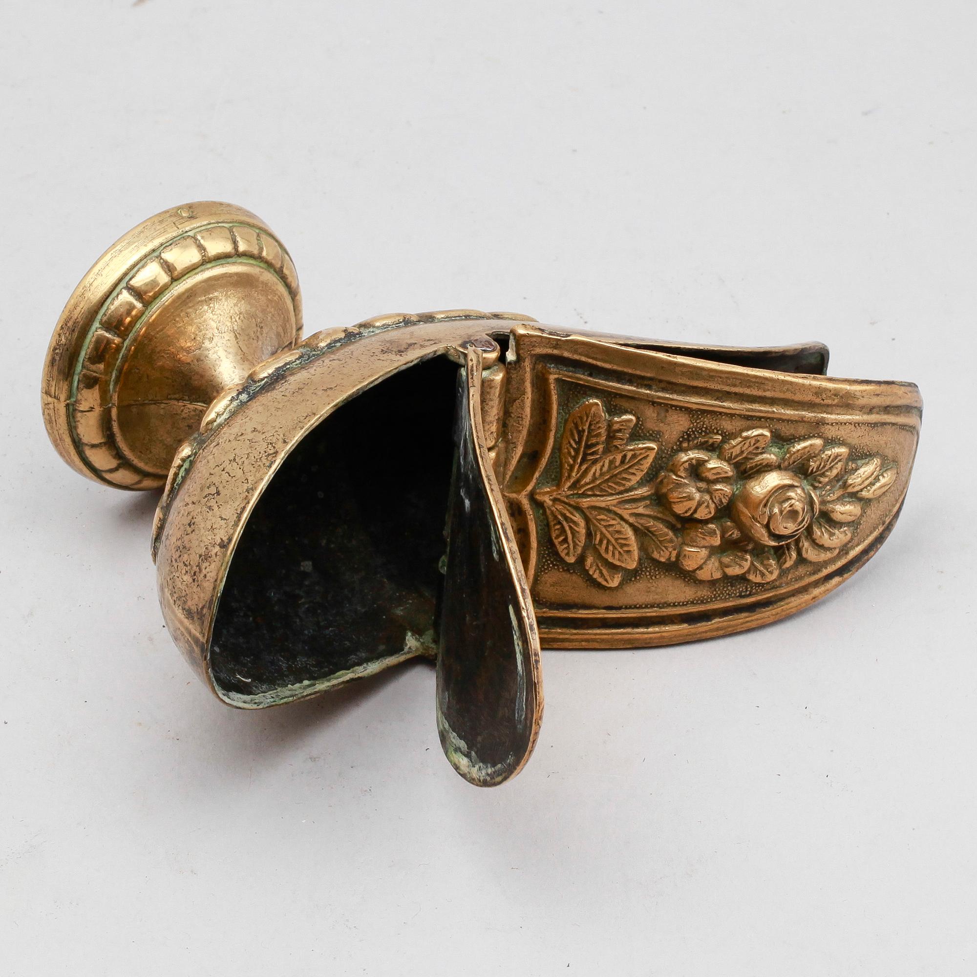 OBLATASK, mässing, 1700-tal.