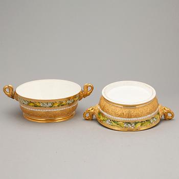 A pair of French Empire tureens with covers, early 19th Century.