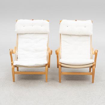 Bruno Mathsson, a pair of 'Pernilla' armchairs, DUX.
