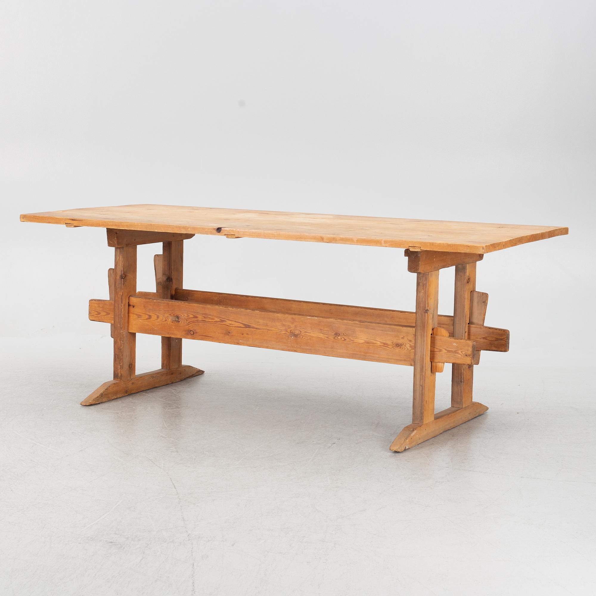 Pinewood table, first half of the 20th century.