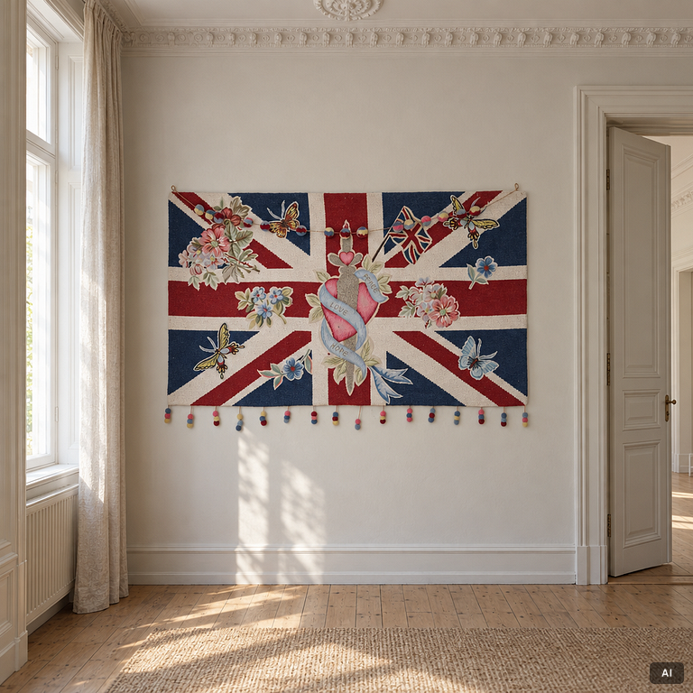 Lucinda Chambers, a 'Jubilee' tapestry, The Rug Company, c. 149 x 88 cm.