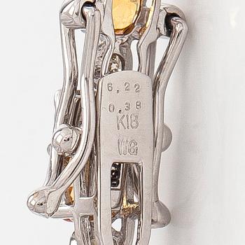 Armband, 18K vitguld med multifärgade safirer och diamanter.