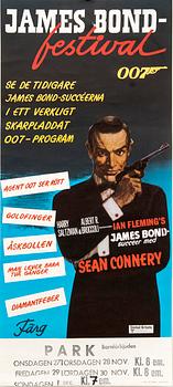 Filmaffisch James Bond Festival Tryckeri ab Småland Jönköping 1974.