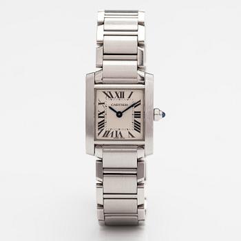 Cartier, Tank Francaise, armbandsur, 21 x 20 mm.