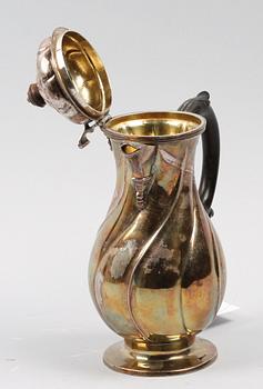 KAFFEKANNA, silver. Rokokostil.