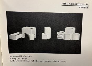 Wilhelm Kåge, a rare "Puzzle" cactus planter model 975/4B, Gustavsberg, 1930s.