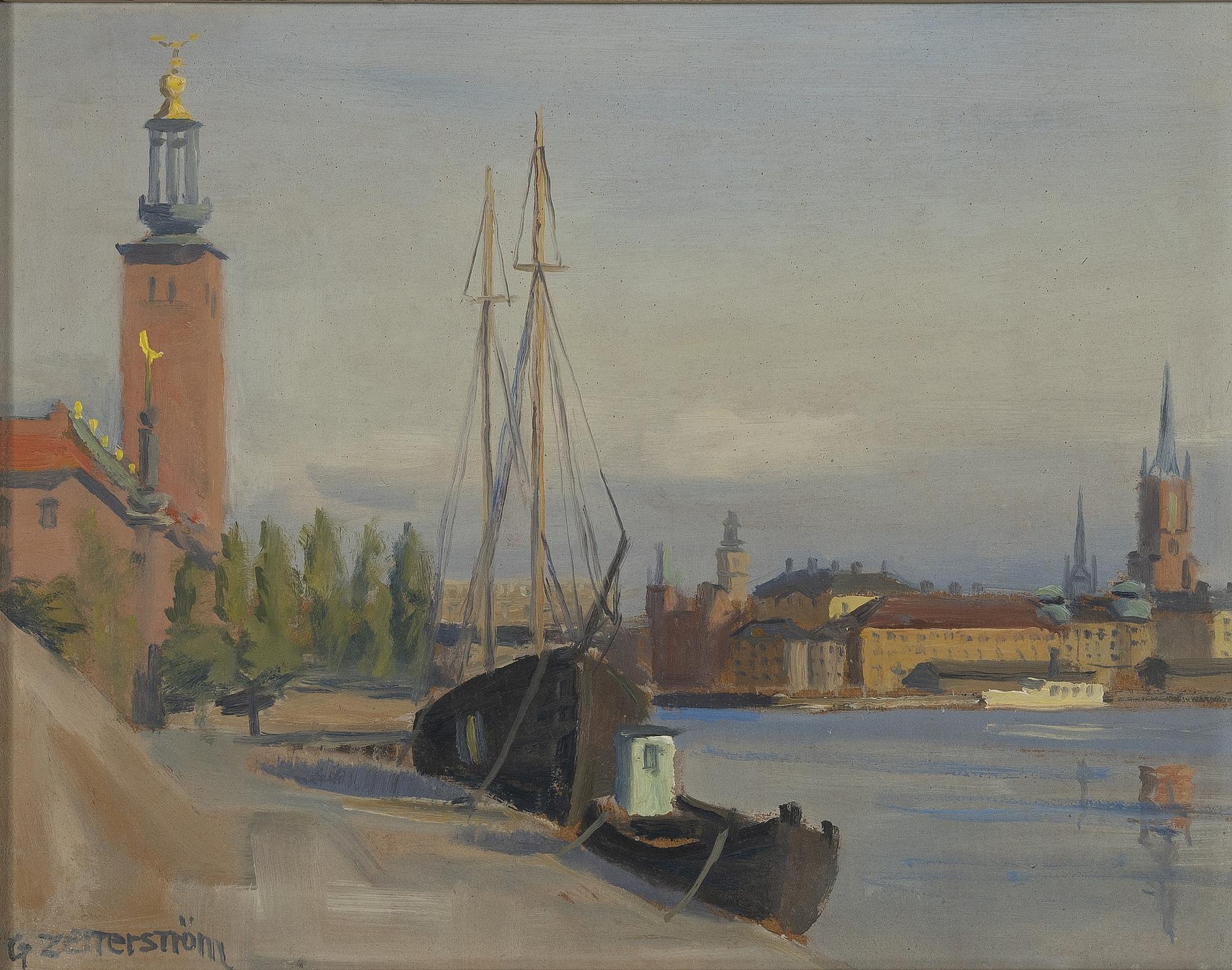Gunnar Zetterström, oil on panel, signed.