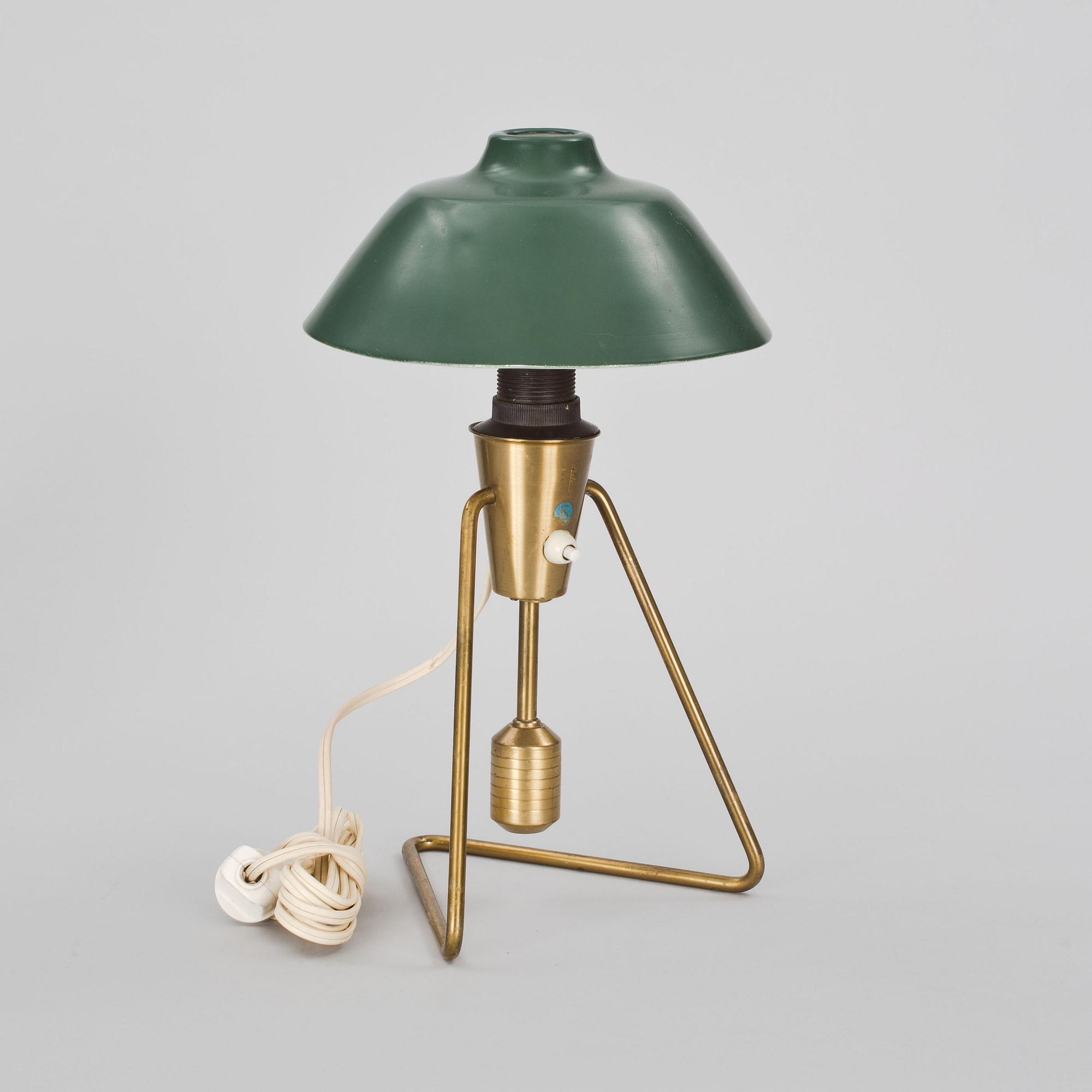 BORDSLAMPA/VÄGGLAMPA, mässing, ASEA, 1950/60-tal.