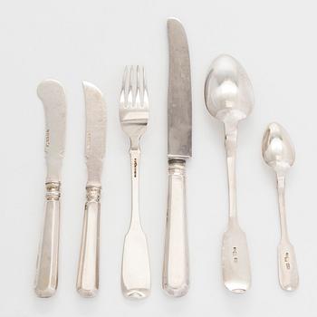 A 30-piece set of silver cutlery, St. Petersburg, Vyborg and Helsinki 1873-1920.