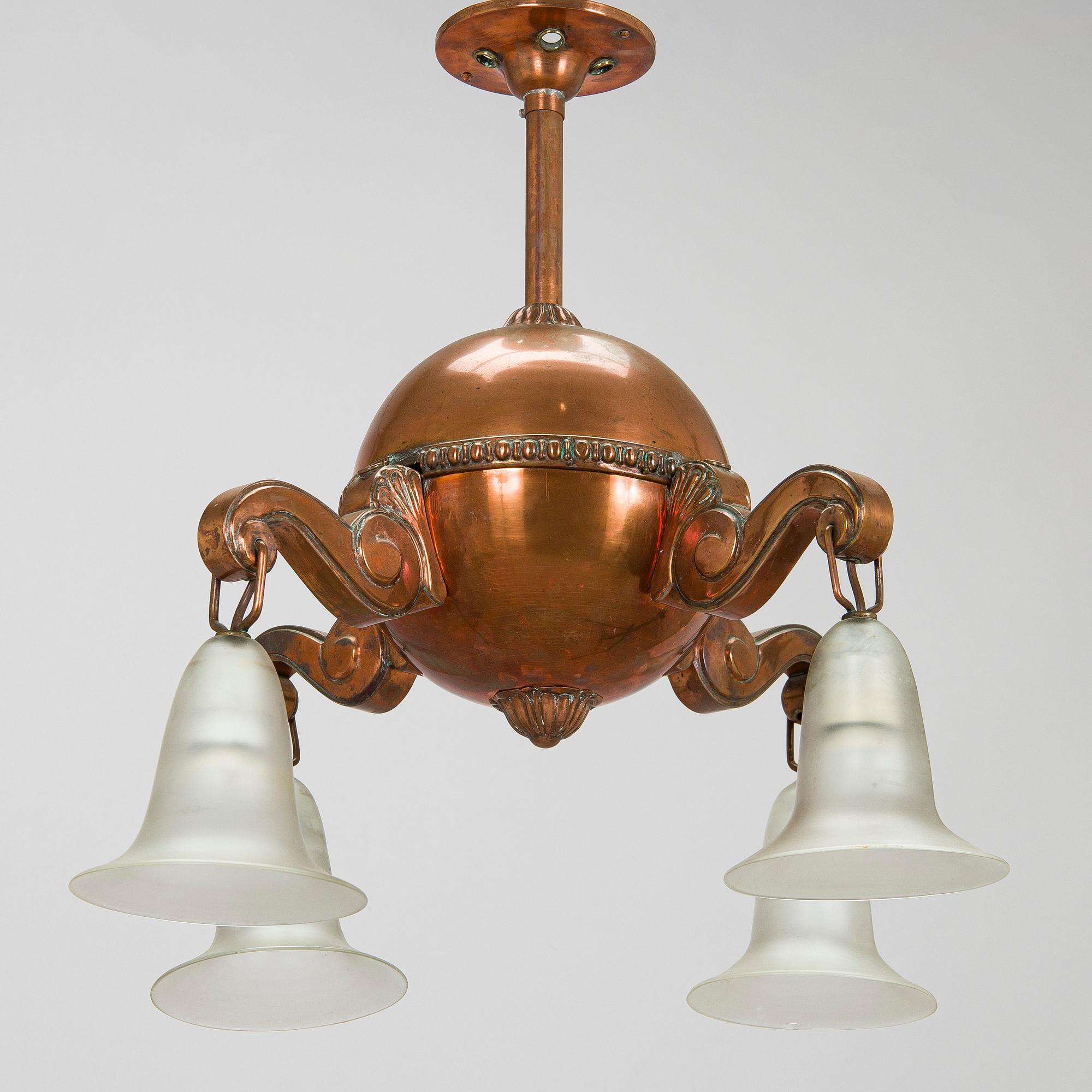 Eino Schroderus, an early 20th century chandelier for Taidetakomo Koru, Finland.