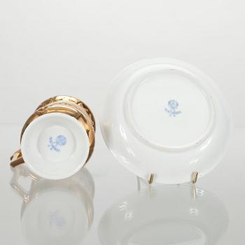 CHOKLADKOPP, porslin, Kuznetsov Dmitrov fabriken 1891-1917, Ryssland.