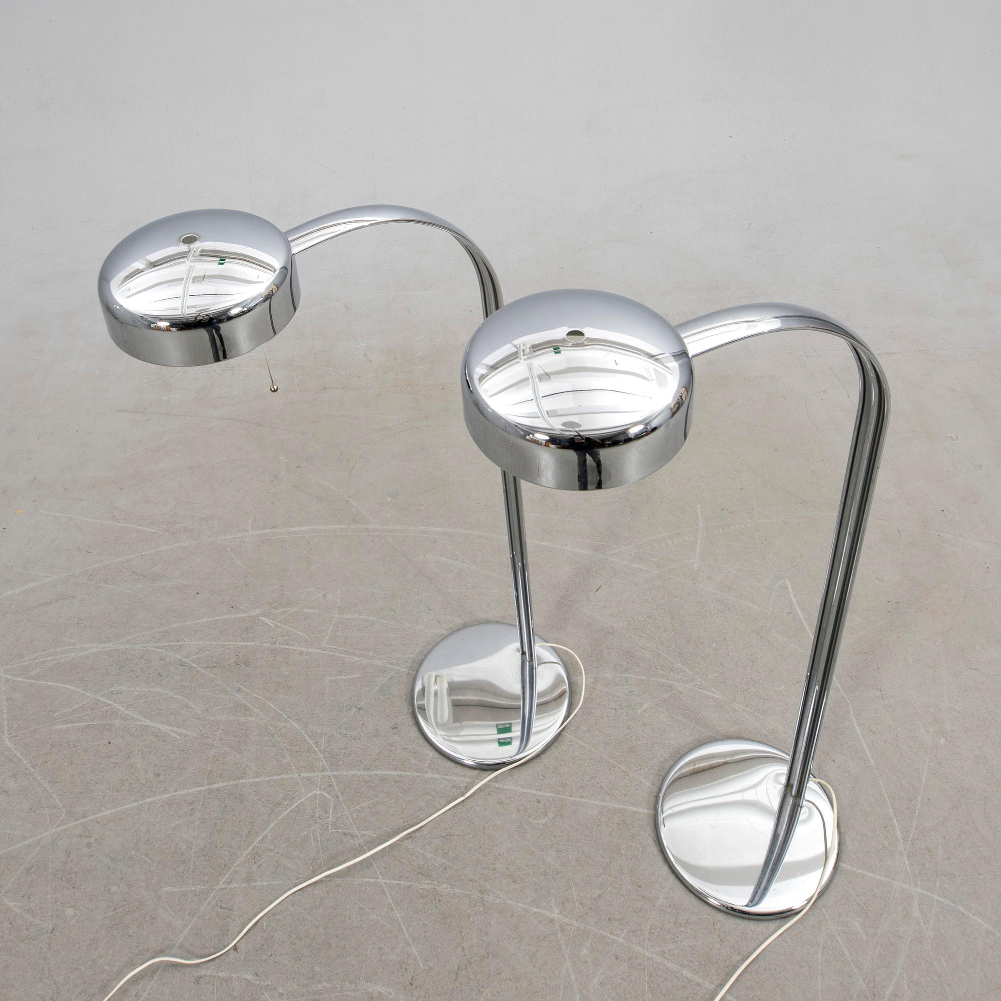 RICHARD CARRUTHERS, floor lamps, a pair, "Arcade", Ateljé Lyktan, 1970s/80s.