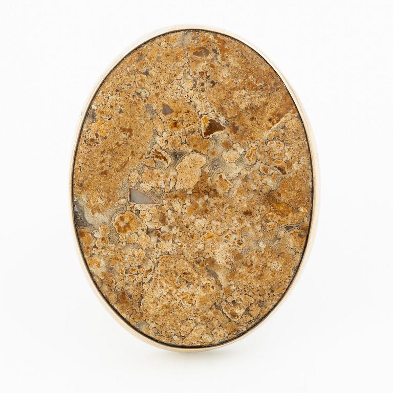 Sven-Erik Högberg, ring, sterling silver with natural stone, Gothenburg 1987.