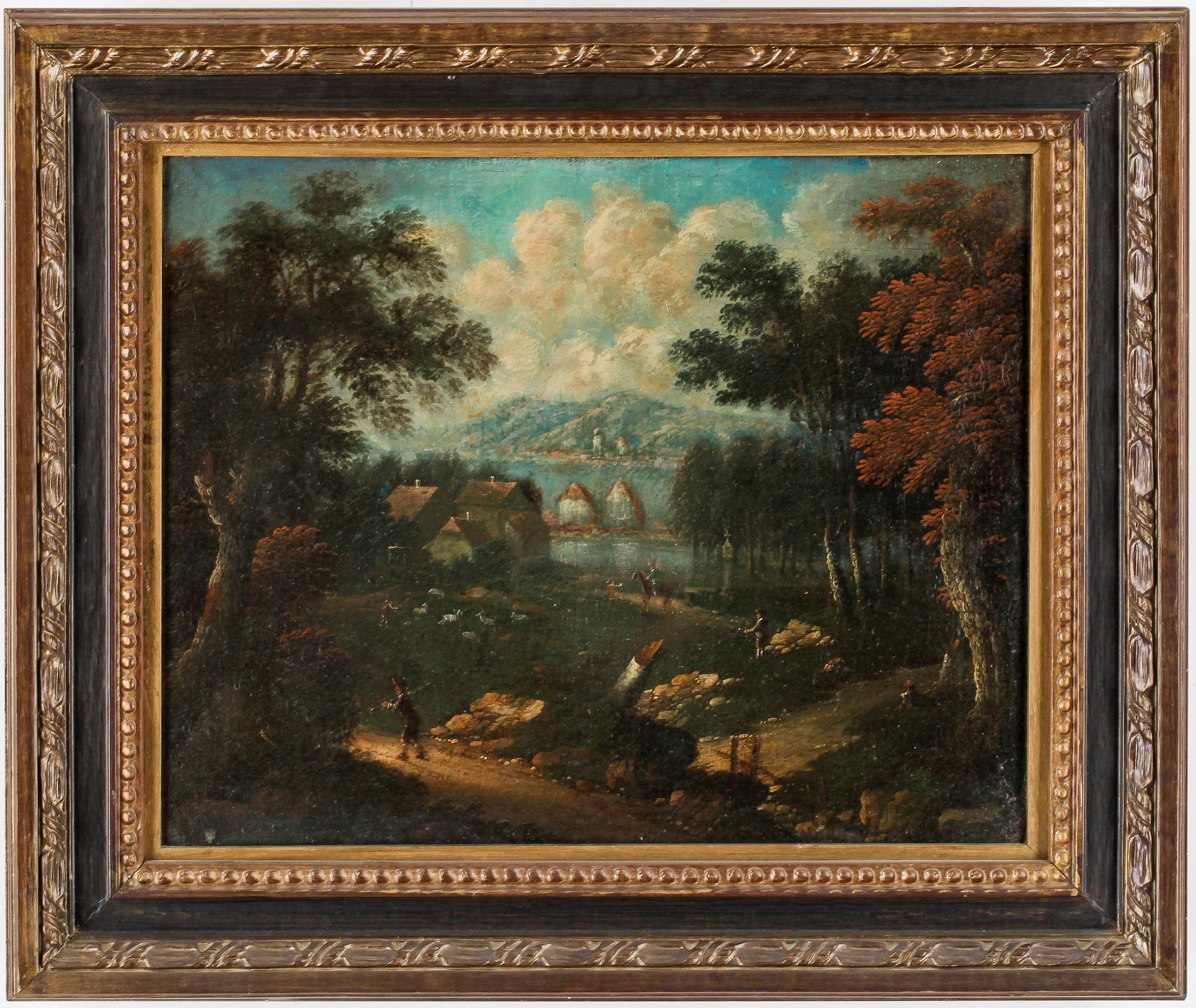 OKÄND KONSTNÄR, olja på uppfodrad duk, ej signerad, 1700-tal.