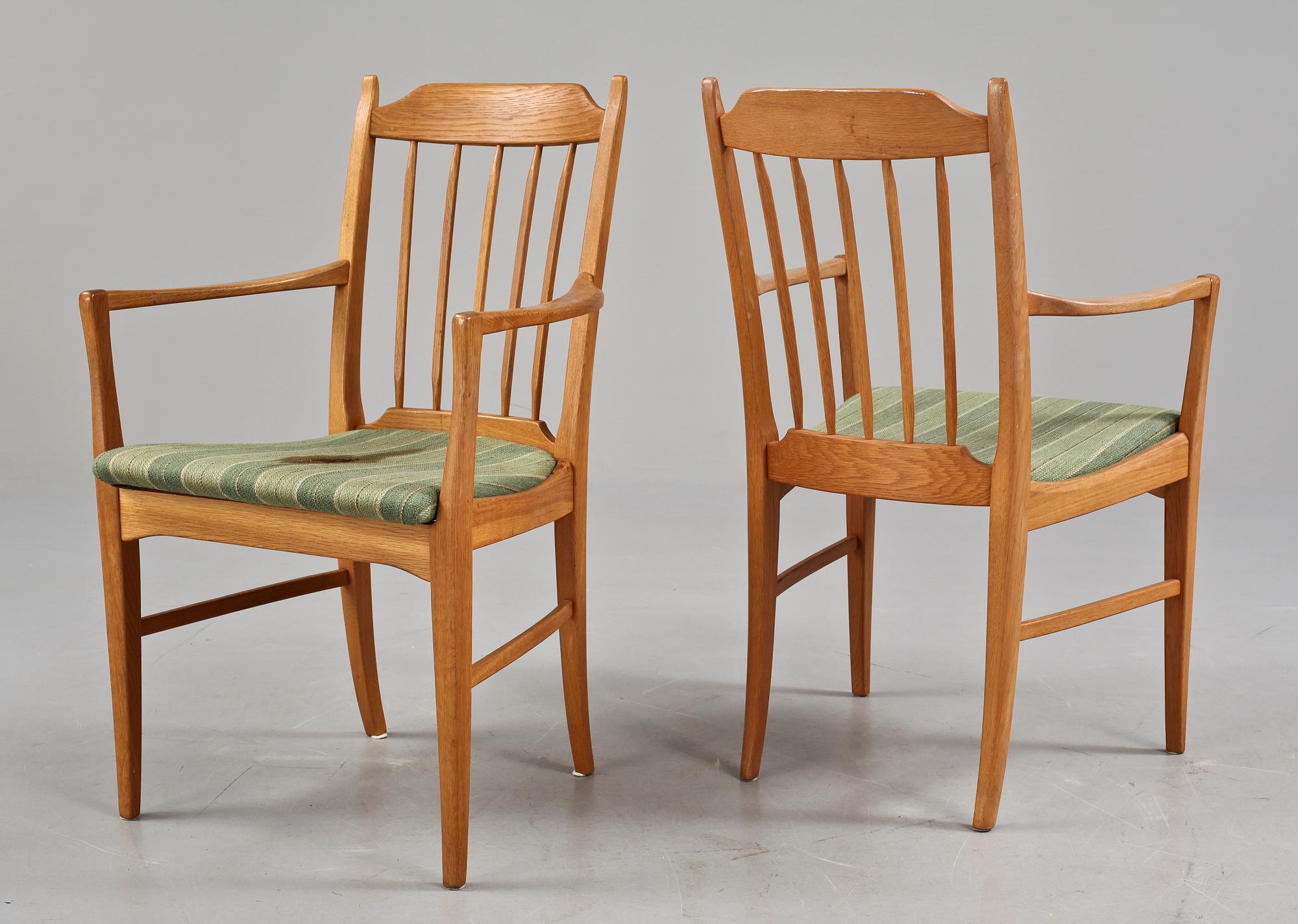 MATGRUPP, 7 delar, "Calmare Nyckel", Carl Malmsten, Åfors möbelfabrik, 1900-talets andra hälft.