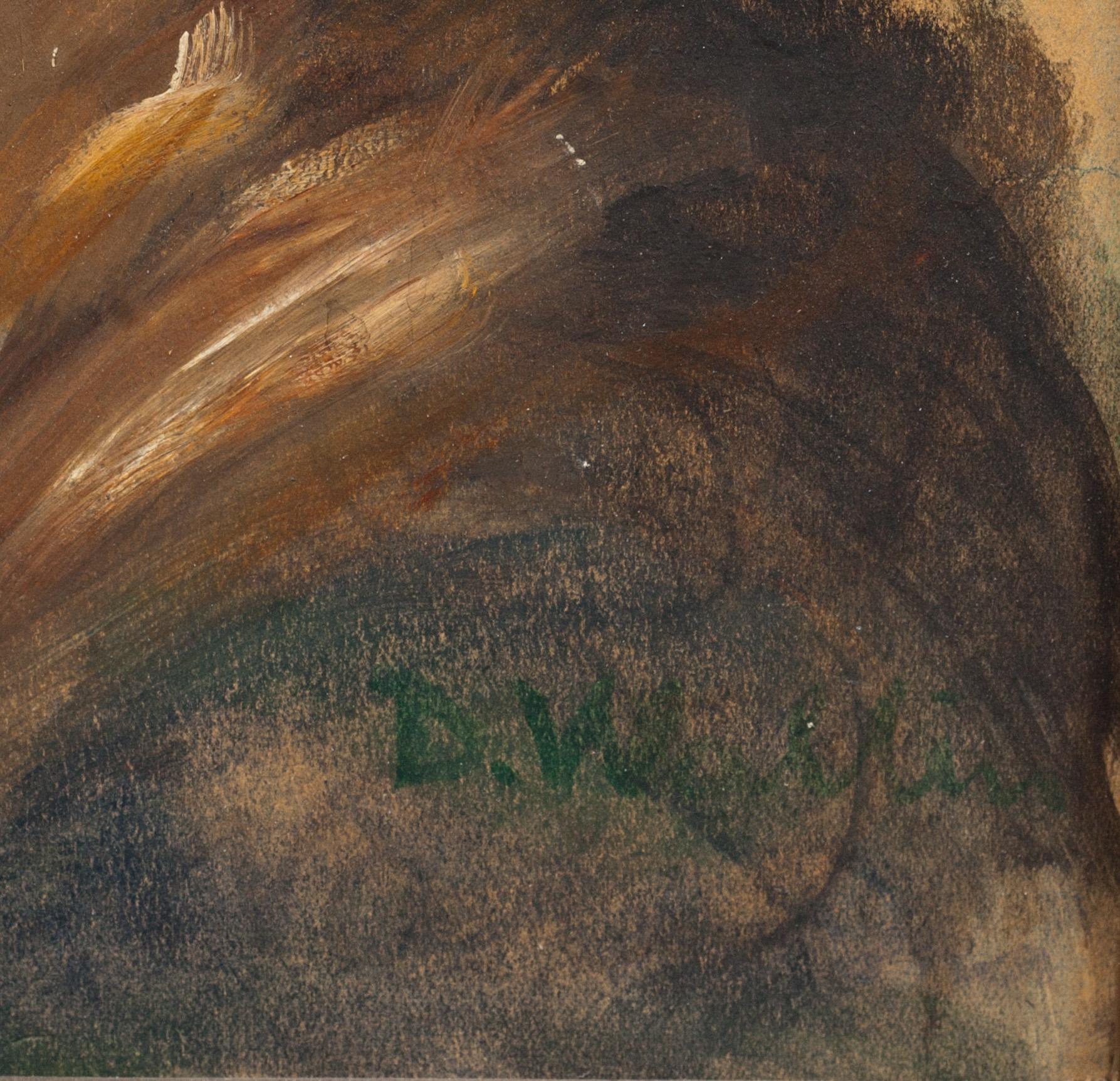 DAVID WALLIN, olja på pannå, signerad.