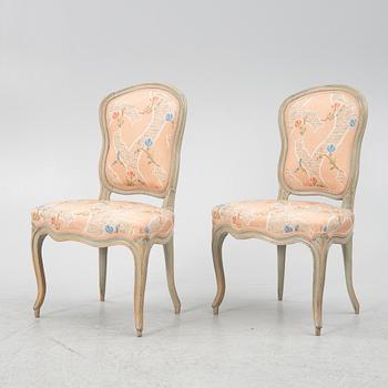 Stolar, ett par rokoko, 1700-talets mitt.