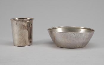 PARTI SILVER, 6 delar, bland annat Wessman, 1862. Vikt ca 360 gram.